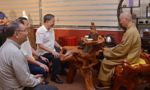 Đại tướng Tô Lâm – Bộ trưởng Bộ Công an thăm chư Tôn Giáo phẩm lãnh đạo Phật giáo
