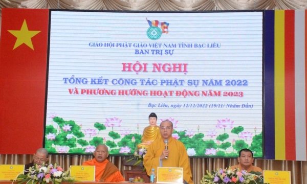 Bạc Liêu: GHPGVN tỉnh tổng kết hoạt động Phật sự năm 2022, sẽ có thêm Ban Phật giáo Quốc tế