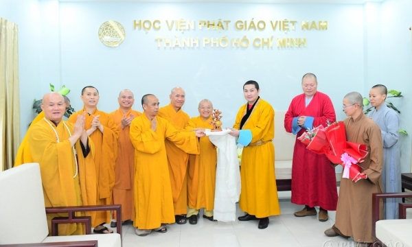Phái đoàn Phật giáo Mông Cổ thăm và làm việc với HVPGVN tại TP.HCM