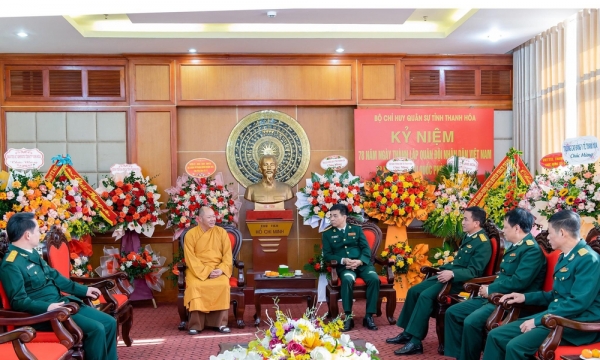 BTS GHPGVN tỉnh Thanh Hoá chúc mừng 78 năm ngày thành lập Quân đội Nhân dân Việt Nam