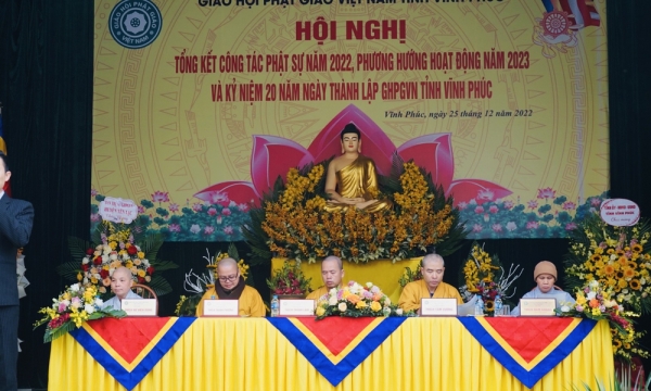Phật giáo Vĩnh Phúc tổng kết công tác Phật sự năm 2022