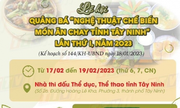 Tây Ninh lần đầu tiên tổ chức lễ hội ẩm thực chay