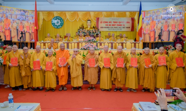 Viện nghiên cứu Phật học Việt Nam đón nhận quyết định và ra mắt nhân sự nhiệm kỳ IX (2022 – 2027)