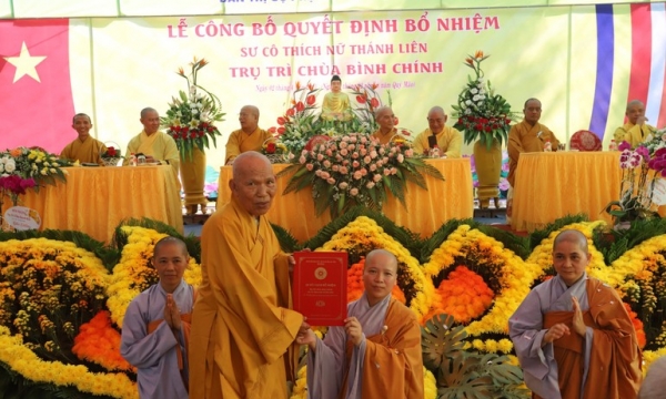 Phú Yên: Lễ công bố quyết định bổ nhiệm trụ trì chùa Bình Chính