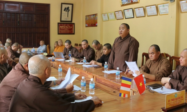 BTS Phật giáo tỉnh Kon Tum họp triển khai công tác tổ chức Đại lễ Phật đản và An cư kiết hạ PL.2567