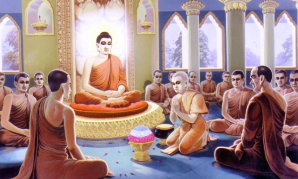 Đức Phật thuyết giảng về việc tôn giả Xá Lợi Phất nhập Niết Bàn