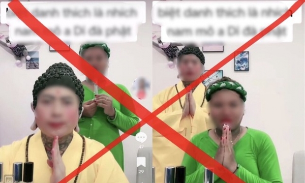 Hóa trang thành Đức Phật livestream bán hàng trên TikTok, bị xử lý ra sao?