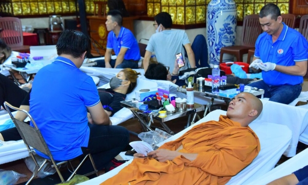 TP. HCM: Hiến máu nhân đạo lần 78 tại chùa Giác Ngộ – góp giọt máu hồng cho xã hội