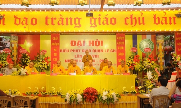 Hải Phòng: Đại hội Phật giáo quận Lê Chân, nhiệm kỳ 2016 - 2021