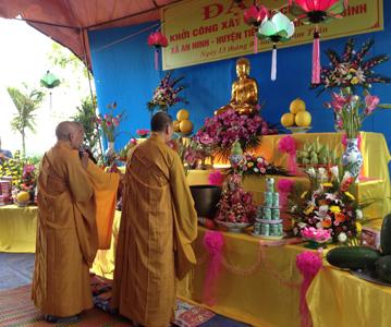 Thái Bình: Ngày 05/04/2013, Lễ an vị tượng Phật và khánh thành giai đoạn 1 chùa Nương