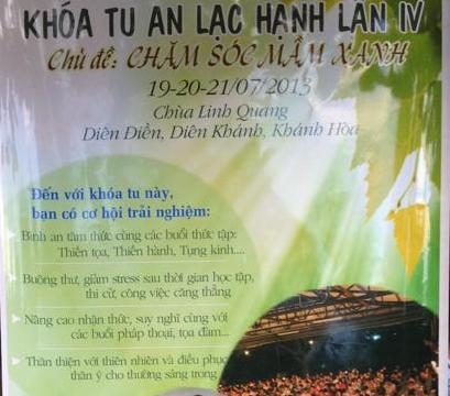 Khánh Hòa: Chùa Linh Quang tổ chức khóa tu với chủ đề 'chăm sóc mầm xanh'