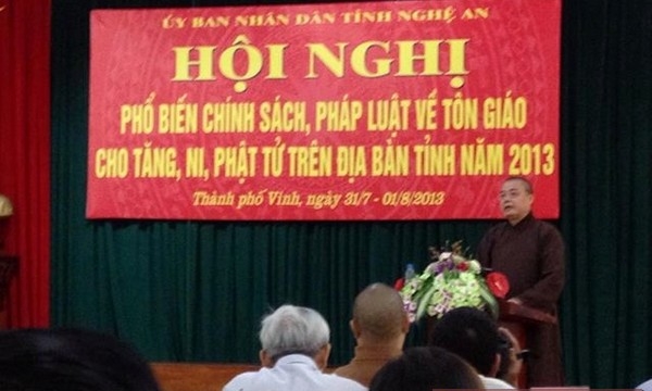 Nghệ An: Hội nghị phổ biến chính sách pháp luật về tôn giáo cho tăng, ni, phật tử