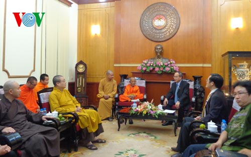 Ông Nguyễn Thiện Nhân tiếp Chủ tịch Liên minh Giáo hội Phật giáo Lào