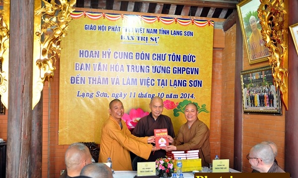 Lạng Sơn: Ban Văn hóa T.Ư GHPGVN thăm và làm việc