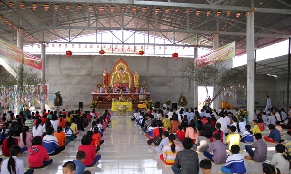 Nghệ An: Phật tử dự khóa lễ đầu xuân tại chùa Bát Nhã