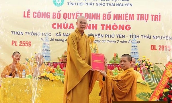 Thái Nguyên: Bổ nhiệm trụ trì chùa Linh Thông