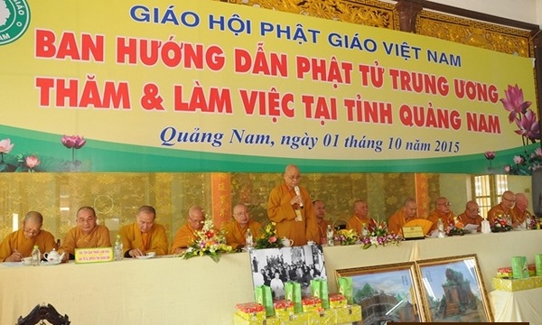 Quảng Nam: Ban Hướng dẫn Phật tử T.Ư thăm và làm việc