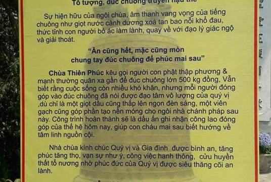 Đúc chuông chùa Thiên Phúc, Nam Định