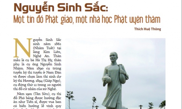 Nguyễn Sinh Sắc: Một tín đồ Phật giáo, một nhà học Phật uyên thâm