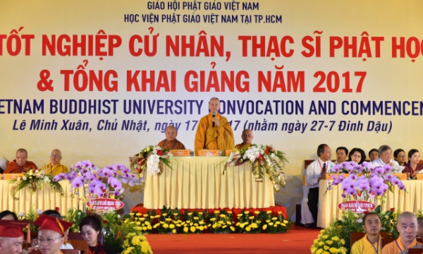Tp.HCM: Tốt nghiệp cử nhân, thạc sĩ Phật học, khai giảng năm học 2017
