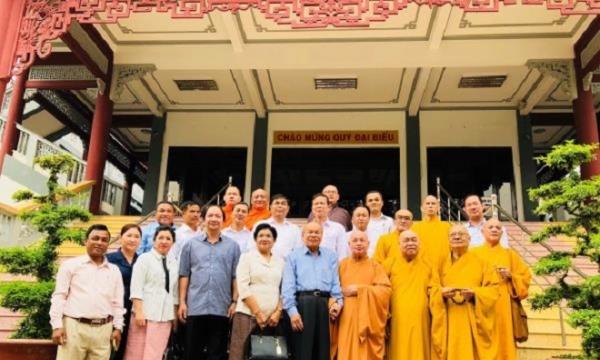 Hòa thượng Chủ tịch tiếp đoàn Bộ Lễ nghi và Tôn giáo Campuchia