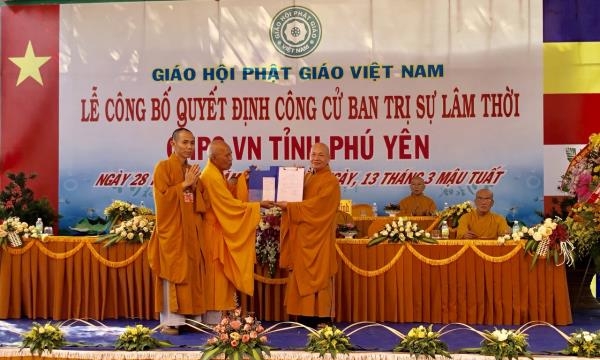 Quyết định công cử BTS lâm thời Phật giáo tỉnh Phú Yên
