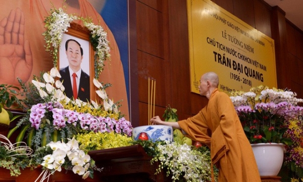 Cộng đồng phật tử cả nước tưởng niệm Chủ tịch nước Trần Đại Quang
