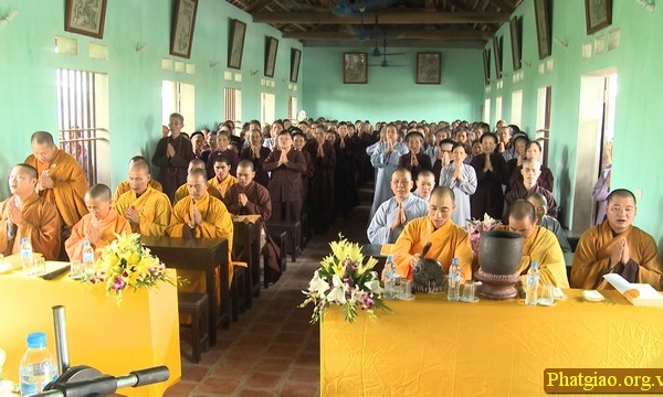 Hà Nội: Trường hạ Hội Xá, huyện Thường Tín cử hành đại lễ khai Pháp An cư