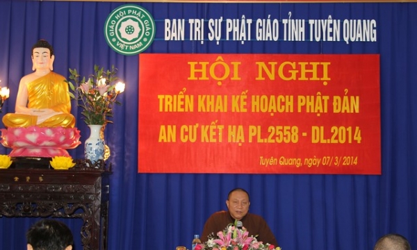 Tuyên Quang: Chuẩn bị kế hoạch Phật đản, An cư Kết hạ PL.2558