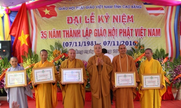 Phật giáo Cao Bằng 'Kỷ niệm 35 năm thành lập Giáo hội'