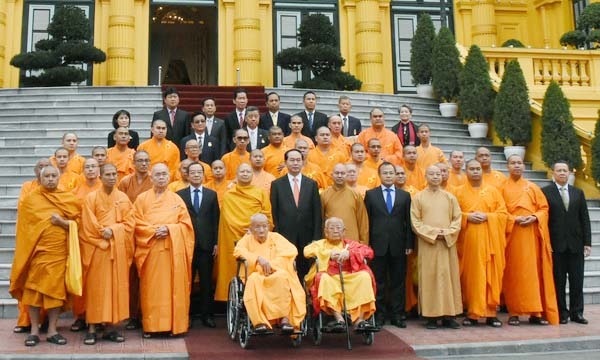 Hà Nội: Chủ tịch nước Trần Đại Quang tiếp đoàn Phật giáo Thái Lan