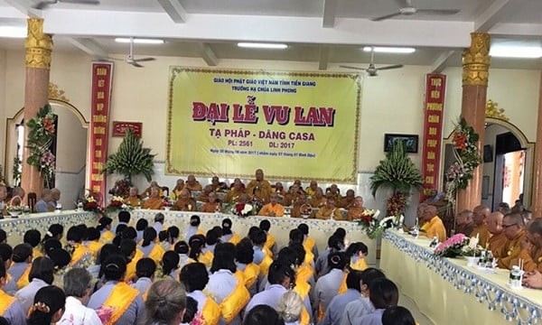 Tiền Giang: Lễ Vu Lan, Tạ Pháp - Dâng Casa tại trường hạ chùa Linh Phong