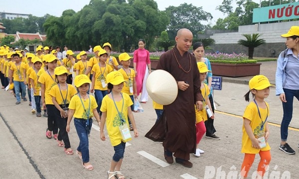 Hà Nội: Chùa Hòa Phúc tổ chức chương trình dã ngoại lớp học Hiếu đạo