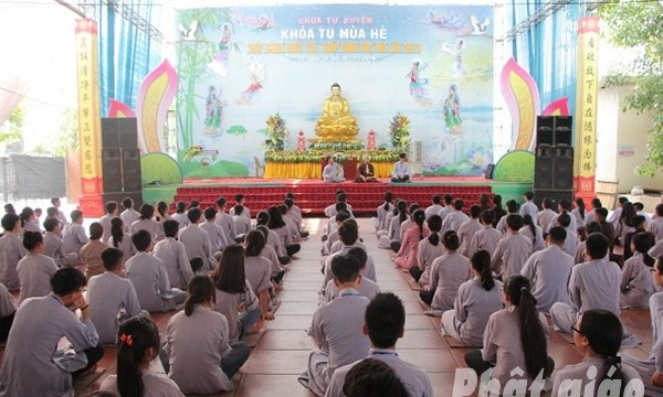 Thái Bình: Gần 700 thiện sinh dự khóa tu mùa hè tại chùa Từ Xuyên 