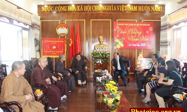 Quảng Nam: Phật giáo chúc Tết các cơ quan tỉnh