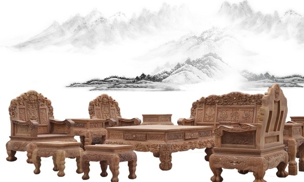 Bộ bàn ghế đặc biệt mang đậm nét tinh hoa Phật giáo