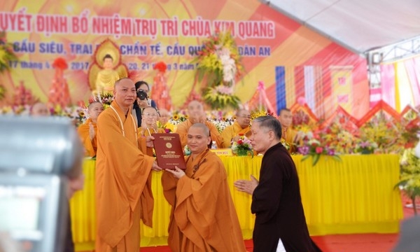 Hà Tĩnh: Bổ nhiệm trụ trì chùa Kim Quang