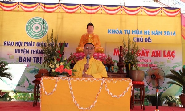 Quảng Nam: Hơn 1.000 tín đồ phật tử về tham dự khóa tu tại huyện Thăng Bình