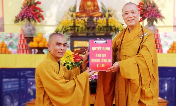 Hà Tĩnh: Bổ nhiệm Đại đức Thích Tâm Quang trụ trì chùa Kim Dung
