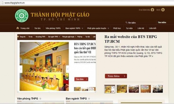 Tp.HCM: Ra mắt trang web của Ban Trị sự thành hội Phật giáo