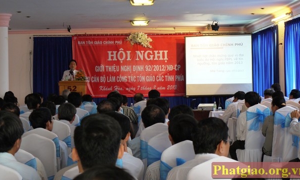 Khánh Hòa: Hội nghị giới thiệu Nghị định 92/NĐ-CP cho gần 200 cán bộ làm công tác tôn giáo