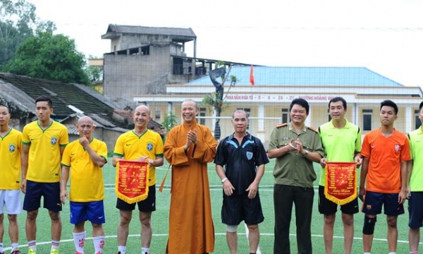 Thái Nguyên: CLB bóng đá chùa Phù Liễn giao hữu bóng đá với Phòng PA88 CA tỉnh