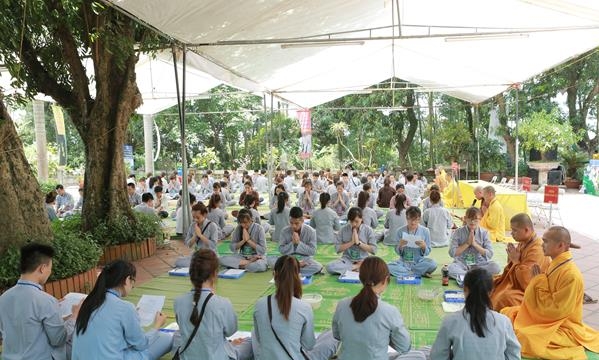 Thái Nguyên: Chùa Huống Thượng tổ chức khoá tu “Tâm khai trí sáng”