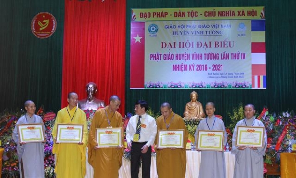 Vĩnh Phúc: Đại hội Phật giáo huyện Vĩnh Tường nhiệm kỳ 2016- 2021