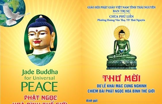 Thái Nguyên: Mời dự lễ cung nghinh chiêm bái tôn tượng 'Phật ngọc hòa bình thế giới'