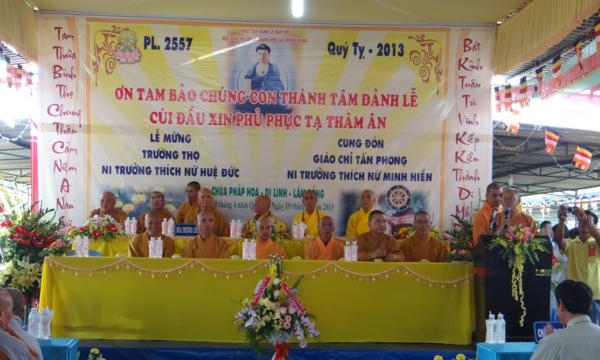 Lâm Đồng: Lễ tấn phong Giáo phẩm & Đại lễ Trai đàn Chẩn tế chùa Pháp Hoa - Di Linh 