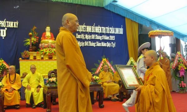 Quảng Nam: Lễ bổ nhiệm trụ trì chùa Linh Bửu 