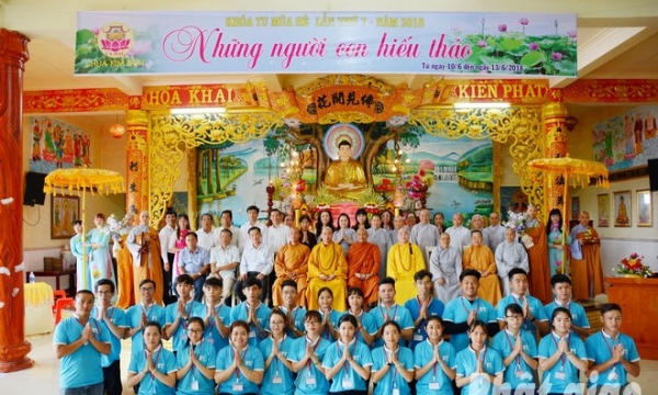 Cà Mau: Chùa Kim Sơn tổ chức khóa tu mùa hè 2018