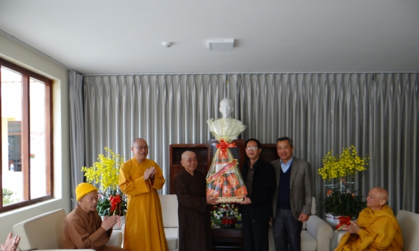 Ban Trị sự Phật giáo tỉnh Lâm Đồng thăm, chúc Tết Ban lãnh đạo Lâm Đồng