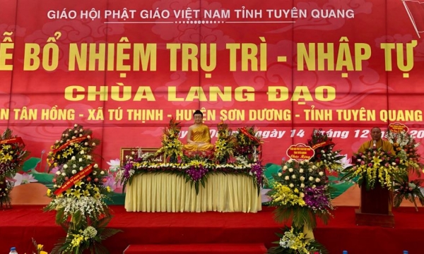 Tuyên Quang long trọng tổ chức lễ bổ nhiệm trụ trì Chùa Lang Đạo